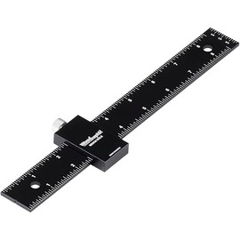 Woodraphic Signature Professional Dual Function Scriber Gauge for Measuring and Marking - All in One Aluminum Steel Framing Tool for Professional Carpentry Use (9 inch)