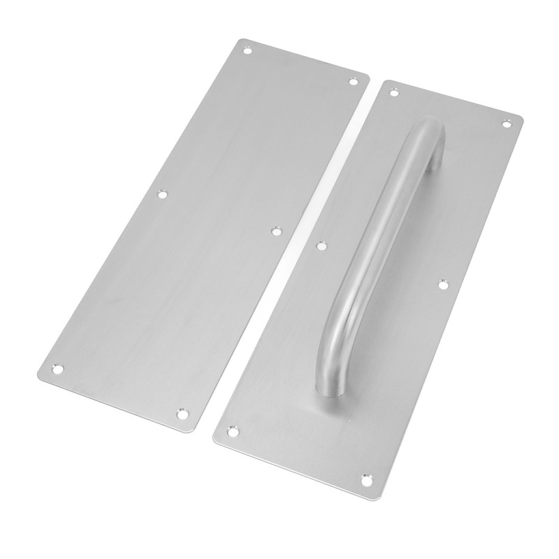Pull Push Door Plate Handle with Screws 304 Stainless Steel