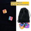 Hometu 2Pcs/Set Metal 12 Constellation Dice Set, Laser Engraved 6-Sided