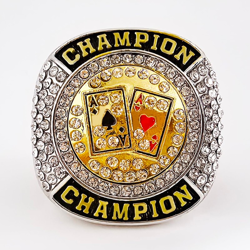 Poker Champion Ring Trophy Award Winner MVP Collectible Gift Championship