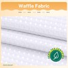 River Dream Waffle 3 in 1 Shower Curtain Set, White