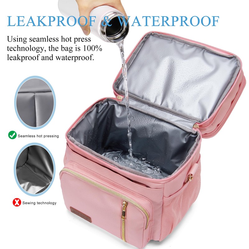 MIYCOO Lunch Bag & Lunch Box for Women Men Double