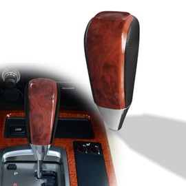 nuoozy Gear Shift Knob Compatible with Toyota Land Cruiser 4Runner Sequoia Tundra Lexus LX470 LS400/430 RX330/350/400h Shifter Knob Handle Black Leather Walnut