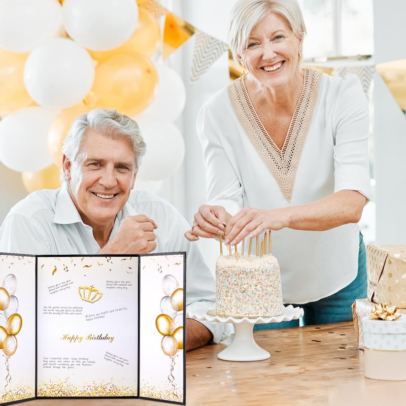 Happy Birthday Signature Book, Birthday Guest Book with Number Stickers