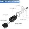 Sissinda Black RV Storage Locks, 7/8” Fits 9/16” Max Door