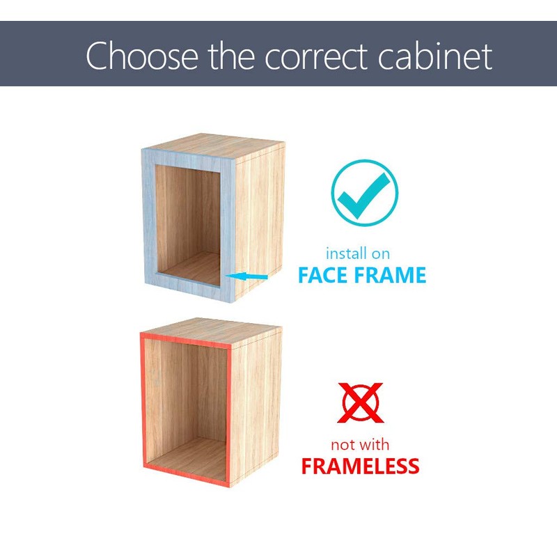 ANGSTROM 2-Pack Face-Frame Cabinet Hinges, 105-Degree Soft-Closing, 3D Adjustable (1"