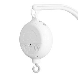 Carillon mobile per culla, con 35 melodie dolci e funzionamento a batteria, portatile, con gancio rotante, giocattolo per culla per bambini, idea regalo per la doccia