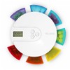 Smart Pill Box,7 Day Pill Organizer,4 Alarm Clocks,AM/PM Automatic Alarm