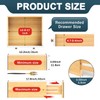 Lzerking Bamboo Drawer Dividers 4.65" High, Adjustable Dresser Drawer Organizers,