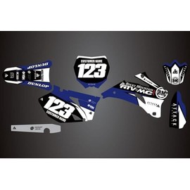Attack Graphics Custom Fury Complete Bike Graphics Kit for Yamaha YZ450F 2007