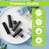 100 Pack 5ml Black and Green Lip Balm Containers with