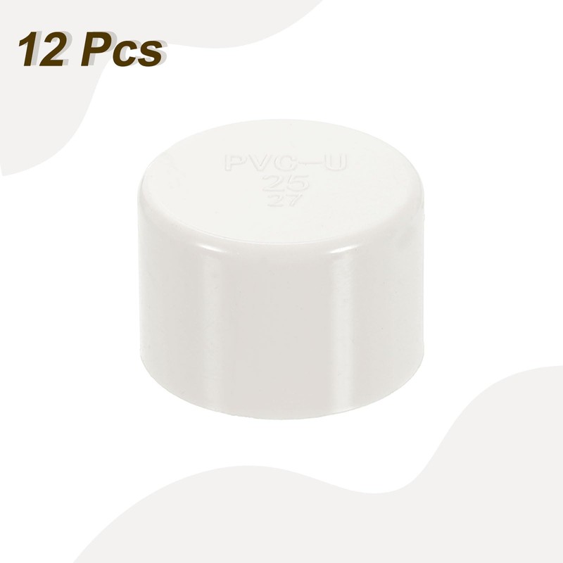 sourcing map 4Pcs PVC Pipe End Cap Fitting, 1" Furniture