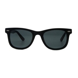 Men Women UV400 Protection Retro Square Glass Sunglasses Classic Black