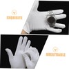 Vaguelly 12 Pairs White Cotton Gloves for Men Moisturizing Overnight