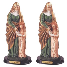 ICE ARMOR 2-PC Gift Set 9" H St. Ana Figurine Statue Sculpture Ornament Decoration Home/Room Decor for Housewarming, Holidays, Christmas Special