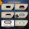 Nilight 6Inch Oval Trailer Tail Light 2PCS White 24LED Back