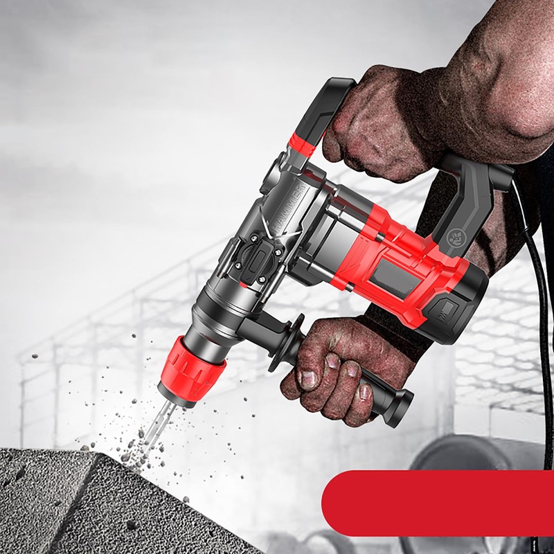 HYCHIKA Rotary Hammer Drill with Safety Clutch, 1100 RPM AC