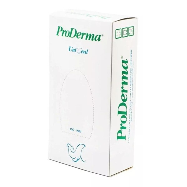 UniSeal Guantes descartables antideslizantes UniSeal ProDerma color natural talle M