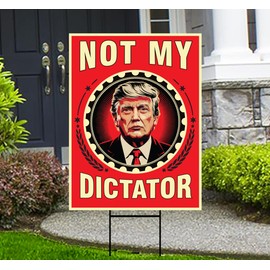 Protest Yard Sign - Resist Hate Lawn Sign, Anti-Trump Sign, Resist Racism, Resist Fascism Yard Sign with Metal H-Stake (Multicolor, 24" x 18", Double Sided)