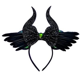 CLGIFT Maleficent Minnie Mouse Ears, Pick Your Color - Iridescent, Silver, Gold, Blue, Rainbow Sparkle, Classic Red Sequin (Purple Maleficent)