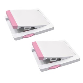Pack of 2 Sliding Glass Door Child Lock No Drilling Child Lock for Cupboard, Glass Doors, Patio, Window (Pink & White)