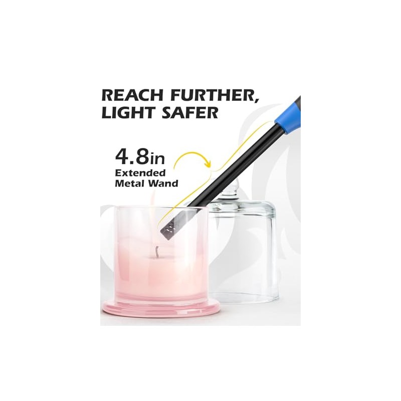 NEON Lighter, Refillable Butane Candle Lighter, 12 Pack Multi-Purpose Reusable