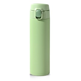 Termos para Cafe, Botella de Agua, Mantiene Frío y Caliente 6 Horas, Termo Taze de Acero Inoxidable, Vaso Termico para Adultos y Niño, Hombres y Mujeres(450ml Verde claro)