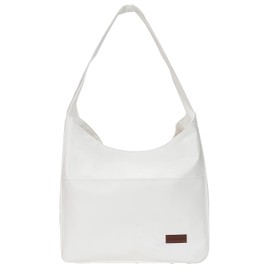 HIBAOJUN Vintage PU Tote Bag, Shoulder Bag, Shoulder Bag, Work Bag, Women's Shopper Bag, Large, No Smell, Great Gift for Women, beige