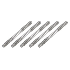sourcing map 5Pcs M6x60mm 304 Stainless Steel Double End Threaded Stud Screw Bolt for House Maintenance