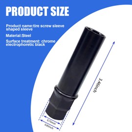 Jewkot 1 PC Car 6 Slot Modification Nut Wheel Hub Anti-Theft Screw, 6 Point Spline Drive Tuner Replacement Socket Adapte, Spline Lug Nut Key Tool Disassemble Tool, Suitable for Most Cars (Black)