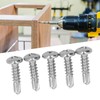 200PCS Round Head Drill Screws 304 Stainless Steel Self Drilling