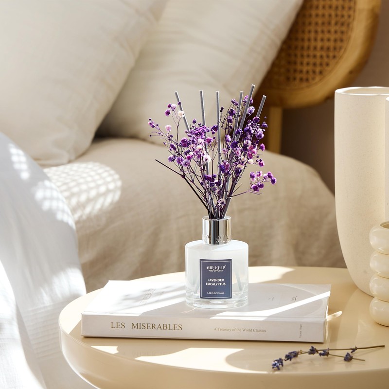 Airkeep Reed Diffuser Set,3.38 fl oz (100 ml) - Lavender
