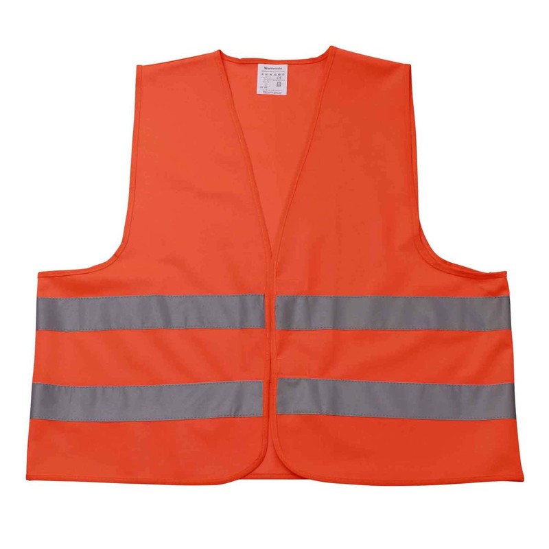 5 x Car Safety Vest Orange Adult One Size EN