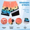 techcity Mens Swimming Trunks with Compression Liner Quick Dry Swim