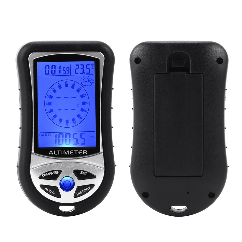8-in-1 Multifunctional Electronic Altimeter Barometer LCD Digital Compass Thermometer Portable