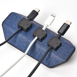 Chargeworx Magnetic Cord Holder, 3 Magnetic Cable Clips Included, Cable Management Desk Organizer, Strong Magnet Office Desk Accessories, Cable Organizer, Wire Management, Computer Accessories (Navy)