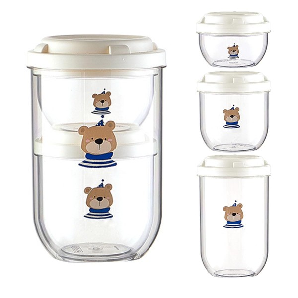 LOTHID Storage Jars Set 3-in-1 | Airtight Kitchen Containers for