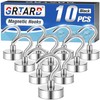 Grtard 10 Pcs Strong Magnetic Hooks Heavy Duty, 25LBS Magnetic