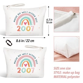 MEJOSER 18th Birthday Girl Cosmetic Bag Gift 18th Birthday Girl Toiletry Bag Makeup Bag Toiletry Bag Small Gift for 18th Birthday Pencil Case Make Up Bag Organiser, 18, Modern