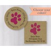 Paw Print Kraft Wedding Return Address Labels, Address Stickers (#086-KR)