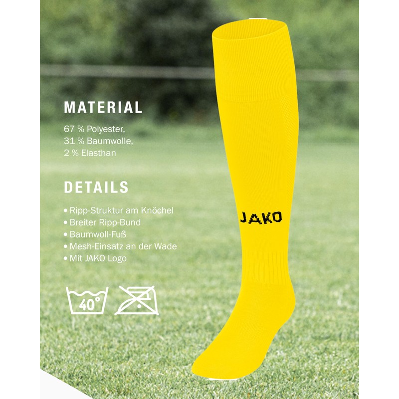 JAKO Unisex Glasgow 2.0 JAKO Football Socks with Comfortable Mesh