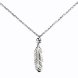 Purple Piglet Gifts Bereavement Gift For Friend Relative - Sterling Silver Feather Necklace - Feathers Appear When Angels Are Near - Sorry For Your Loss Keepsake