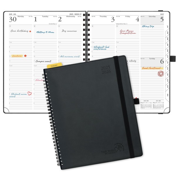 POPRUN Agenda 2025-2026 (8.5'' x 10.5'') Academic Year Planner (July