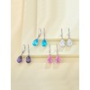 YL 925 Sterling Silver Teardrop Dangle Drop Earrings for Women