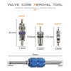 SCUARI 40PCS AC Schrader Valve Kit,AC Valve Core Kit,Car Accessories
