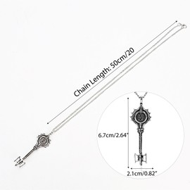 MINANH Eternal Key Necklace - Vintage 3D Doublesided Engraving Pendant Necklace - Jewelry Accessories for Fans & Jewelry Lovers