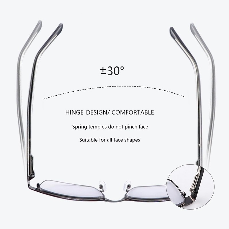 LJIMI Photochrome Übergangs Fernbrille für Männer und Frauen Retro Myopie-Brille