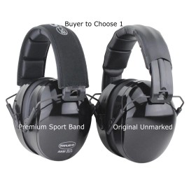 Titus B4 32 NRR Noise Reduction Hearing Protection Ear Muffs with Safety Glasses - Smoke, Original Plain 32db