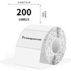 3x2 Inch Transparent Thermal Labels Stickers, Self-Adhesive Clear Waterproof Direct