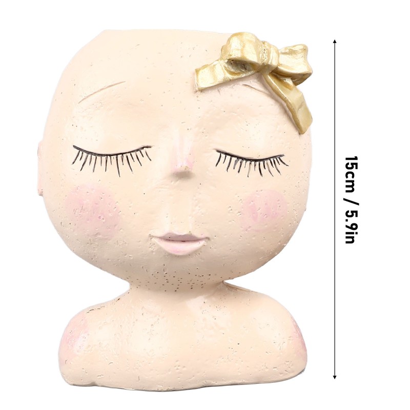 Face Flower Pot Head Planter Pots Resin Succulent Planter with